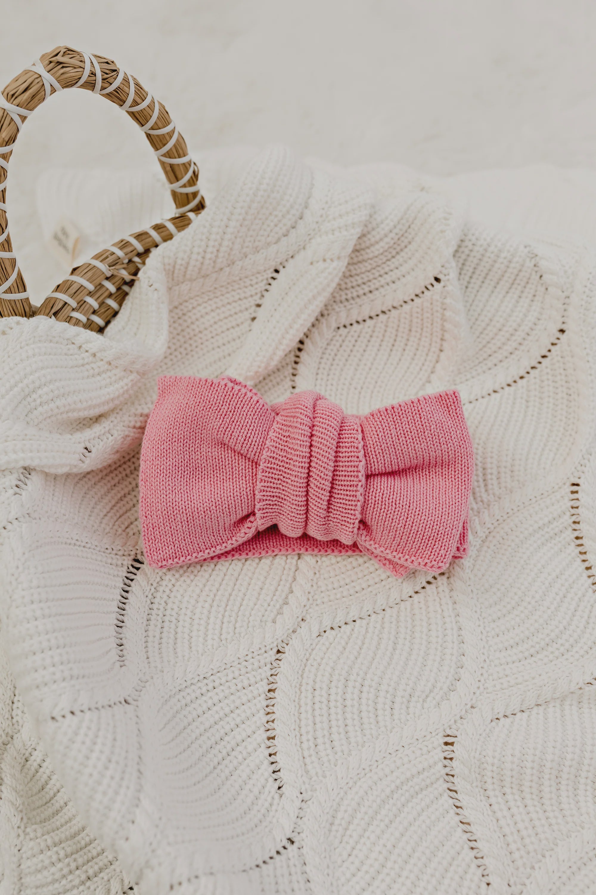 Confetti Kidz - Oversized Top Knot Bow - Rosewater