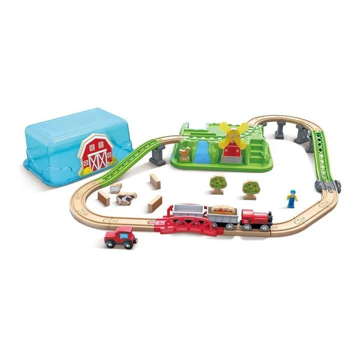 Hape - Countryside Train Bucket Set