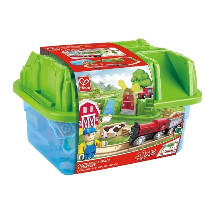 Hape - Countryside Train Bucket Set