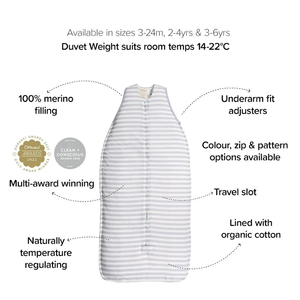 Woolbabe - Duvet Front Zip Sleeping Bag 3-24M - Tekapo Stars