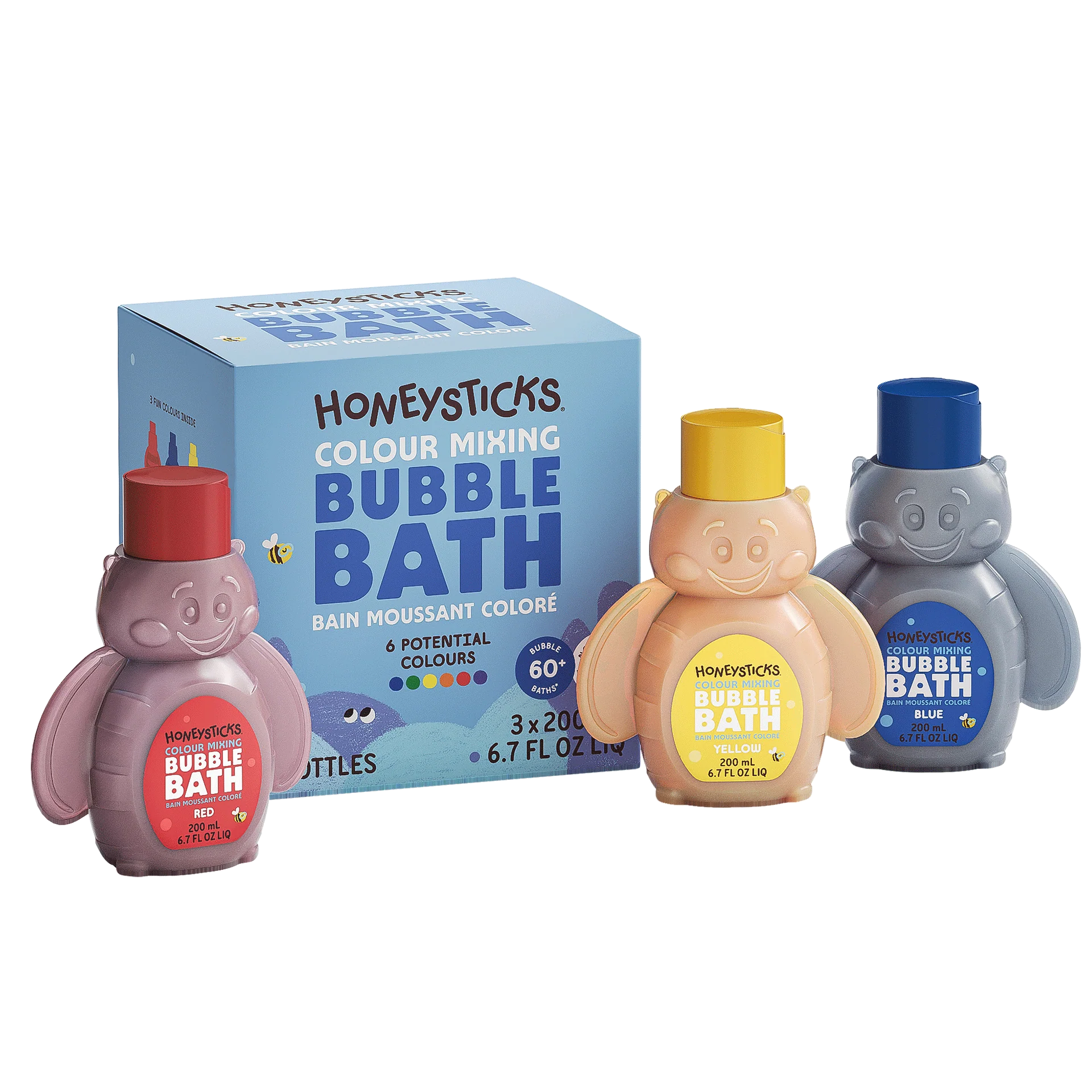 Honeysticks - Bubble Bath Colour Mixing 3pk