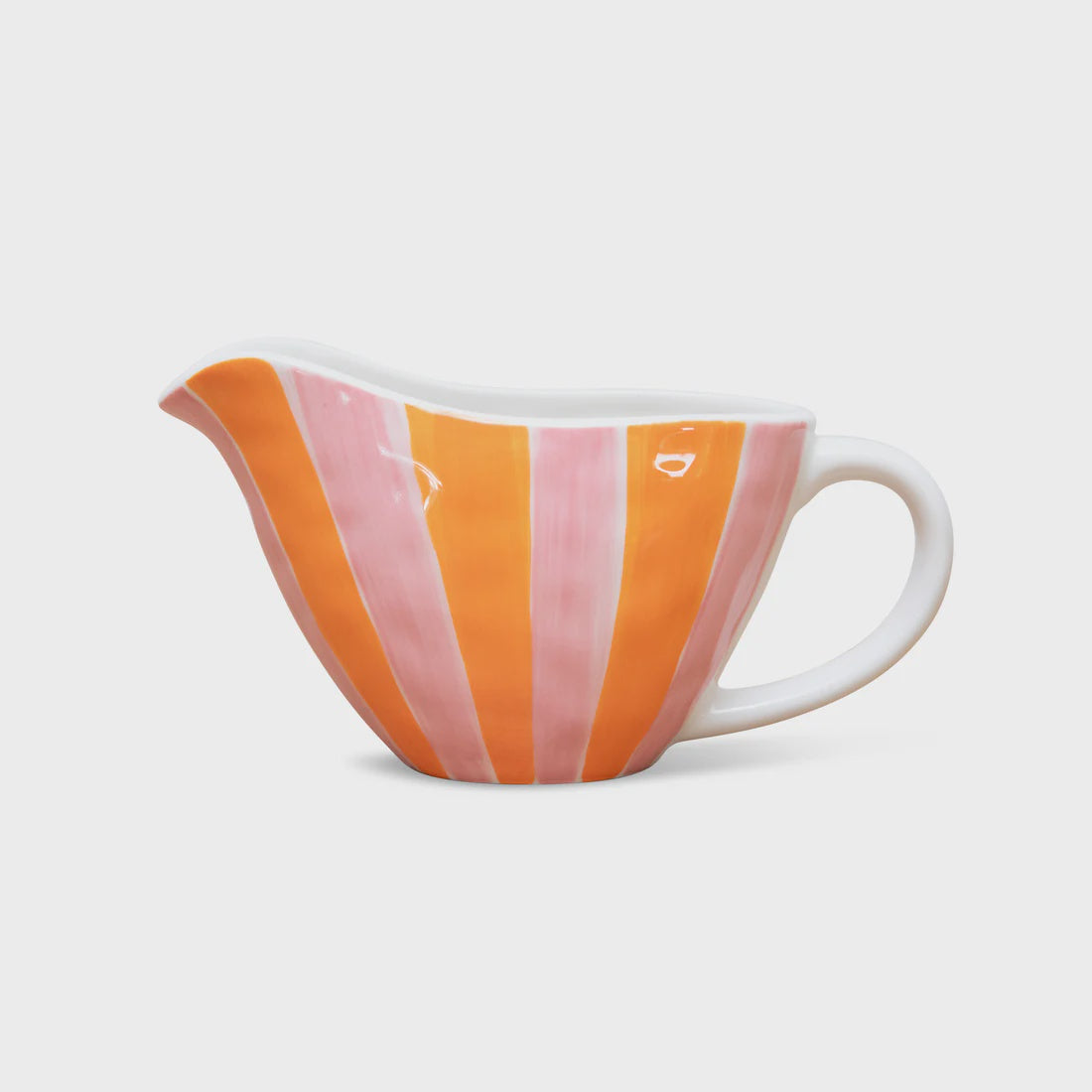 Gravy Jug - Pink + Orange Stripe