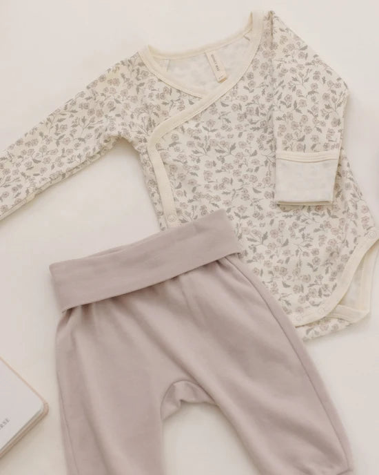 Quincy Mae - Bodysuit + Pant Set - Floret Lilac