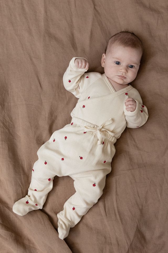 Nature Baby - Footed Rompers - Radish