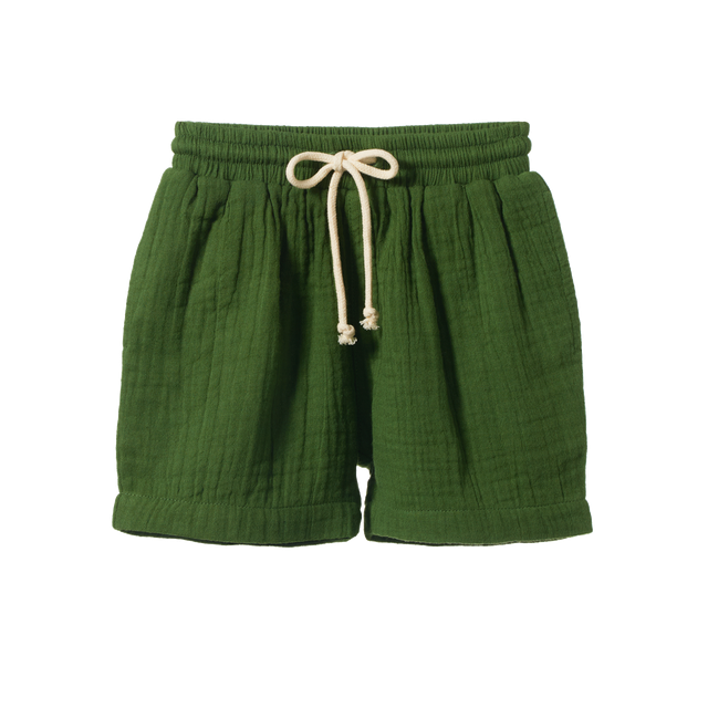 Nature Baby - James Short Muslin - Fir Green