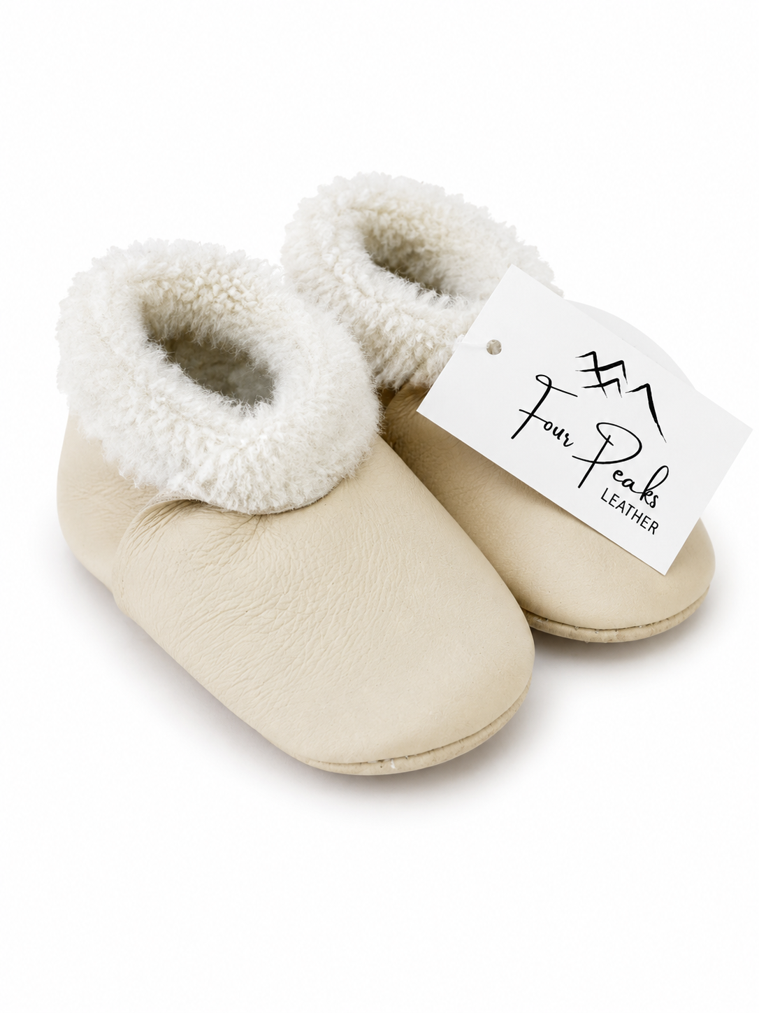 Lambskin Booties - Cream Nappa