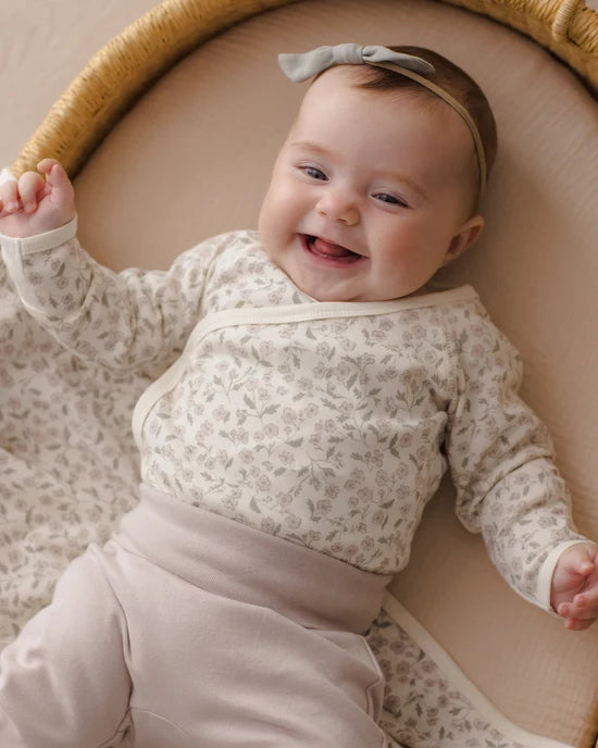 Quincy Mae - Bodysuit + Pant Set - Floret Lilac