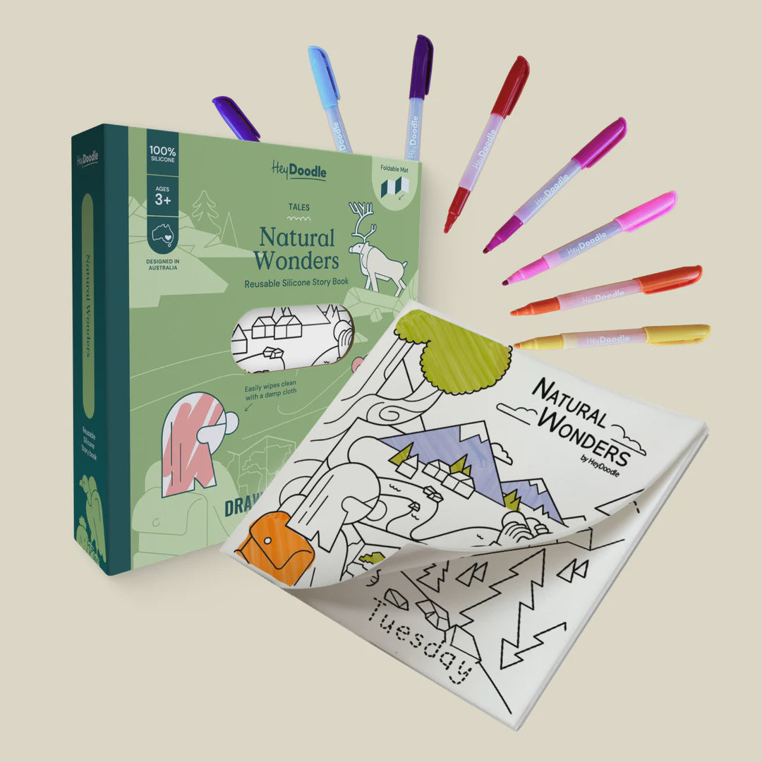 Hey Doodle - Reusable Colouring Book - Natural Wonders Tales