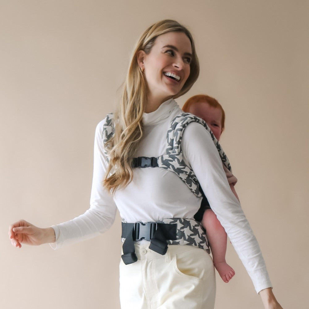 Boba Auri Baby Carrier - Grey Houndstooth