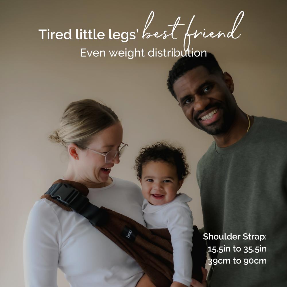 Boba Buddy Toddler Hip Carrier - Brown Cord