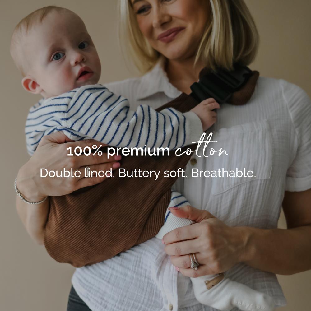 Boba Buddy Toddler Hip Carrier - Brown Cord