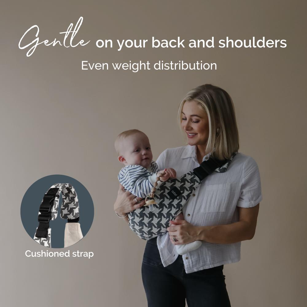 Boba Buddy Toddler Hip Carrier - Grey Houndstooth