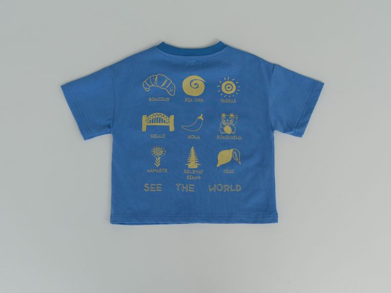 Slowly Label - See The World Tee - Blue
