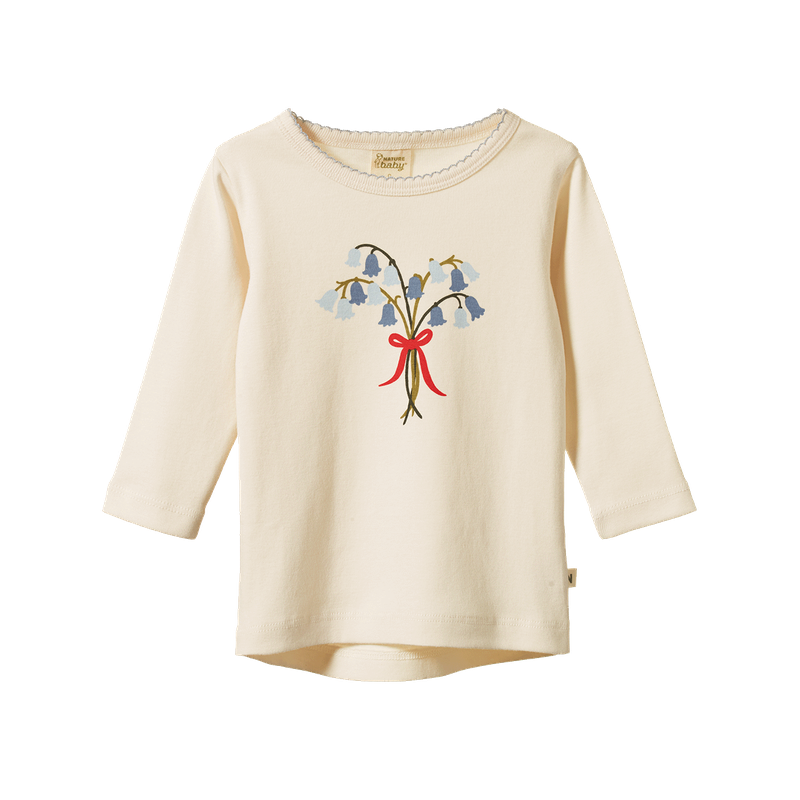 Nature Baby - Long Sleeve Cloud Tee - Bluebelle Natural