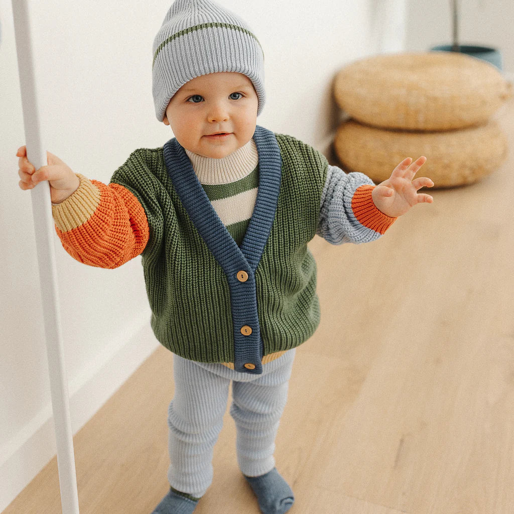 The Rest - Chunky Grandpa Cardi - Colour Block