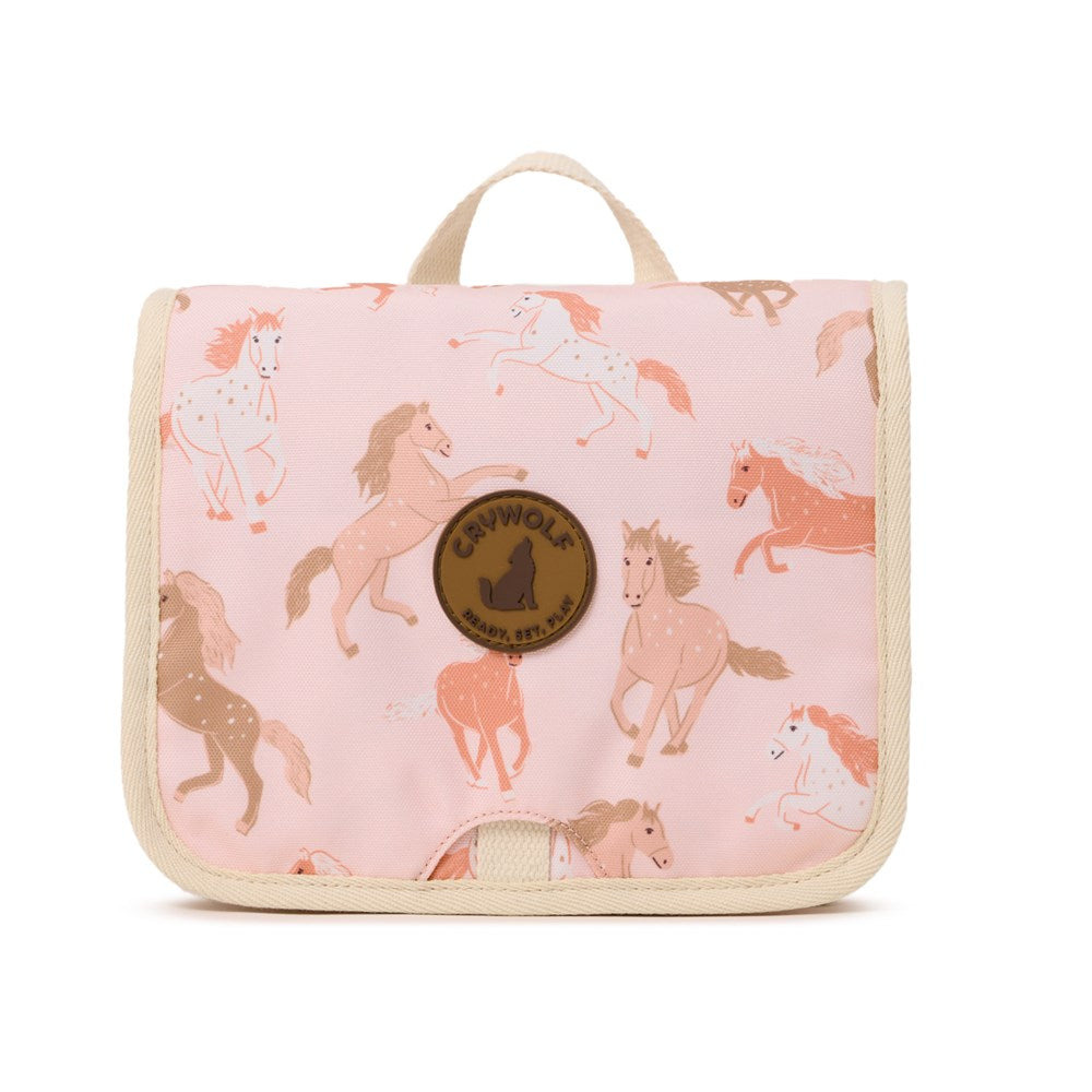 Crywolf - Hanging Toiletry Bag - Blush Ponies