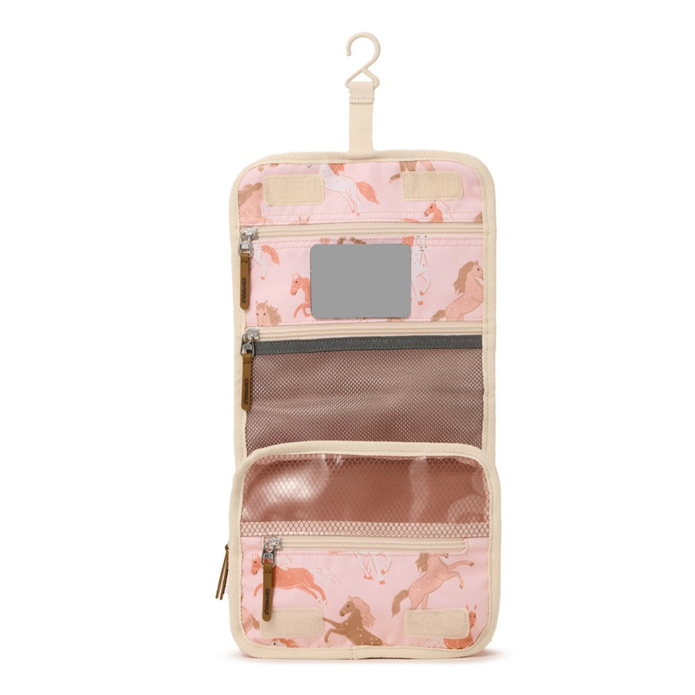 Crywolf - Hanging Toiletry Bag - Blush Ponies