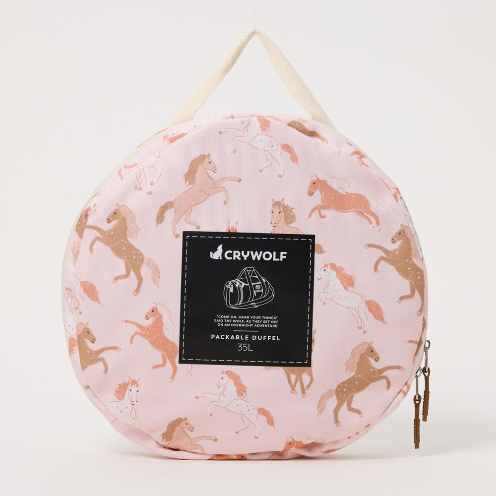 Crywolf - Packable Duffel - Blush Ponies