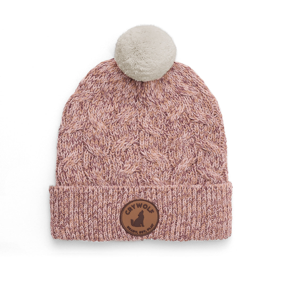 Crywolf - Pom Pom Beanie - Mauve Speckle