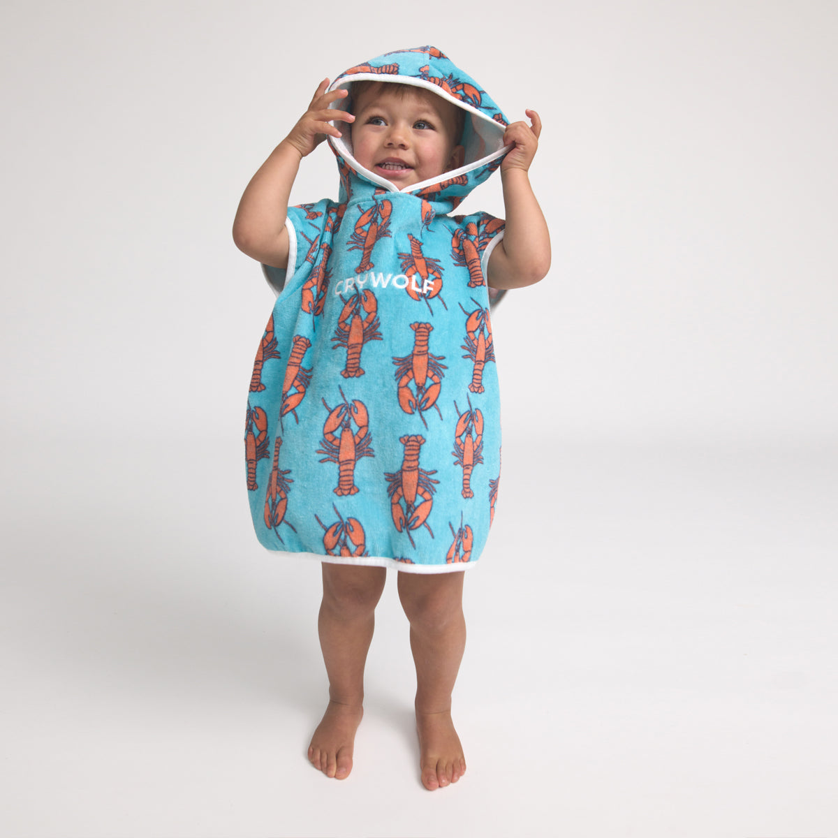 Crywolf - Baby Hooded Towel - Little Lobsters