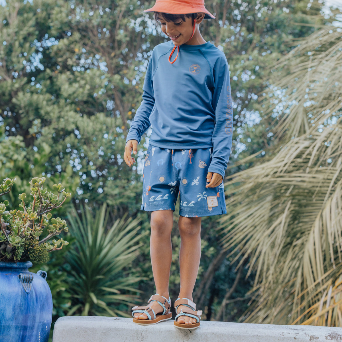 Crywolf - Long Sleeve Rash Vest - Ocean Colourblock