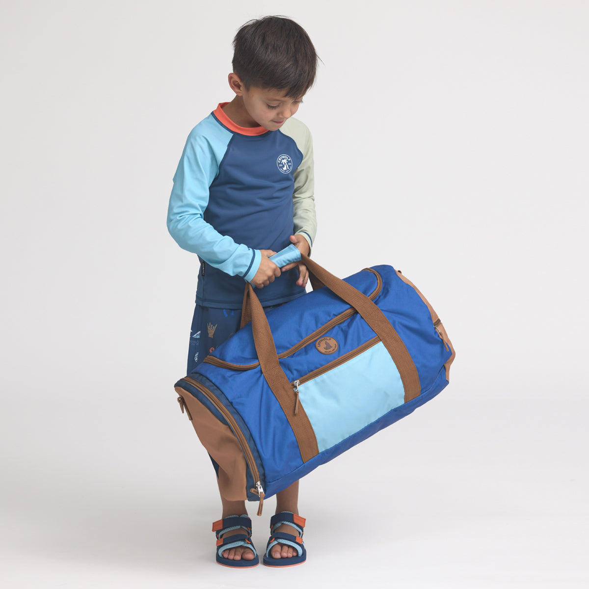 Crywolf - Packable Duffel Bag - Deep Sea Colourblock