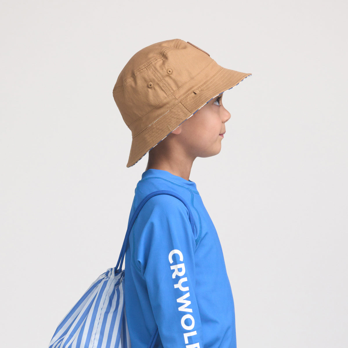 Crywolf - Reversible Bucket Hat - Deep Sea Stripe