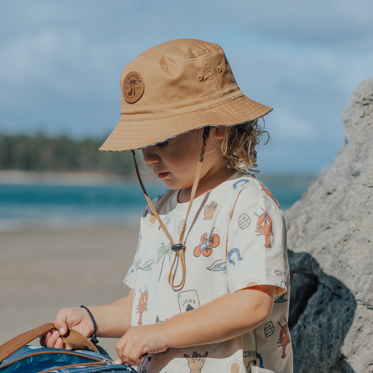 Crywolf - Reversible Bucket Hat - Deep Sea Stripe