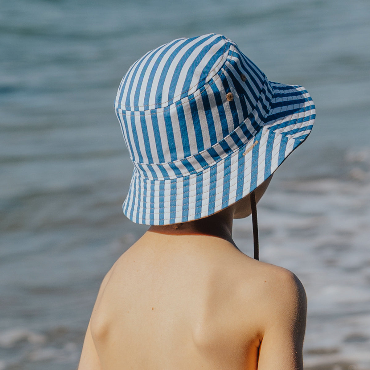 Crywolf - Reversible Bucket Hat - Deep Sea Stripe