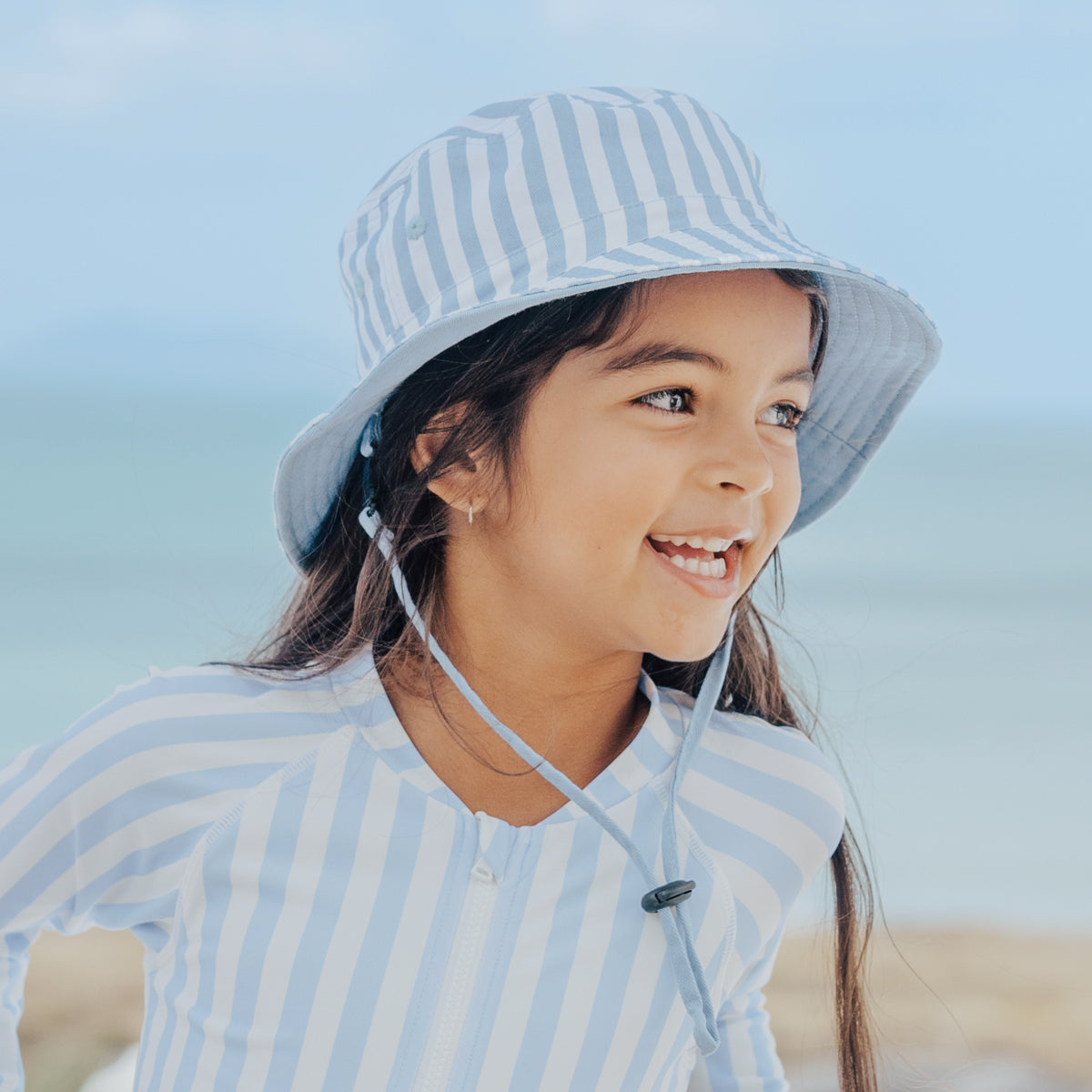 Crywolf - Reversible Bucket Hat - Sky Blue Stripe