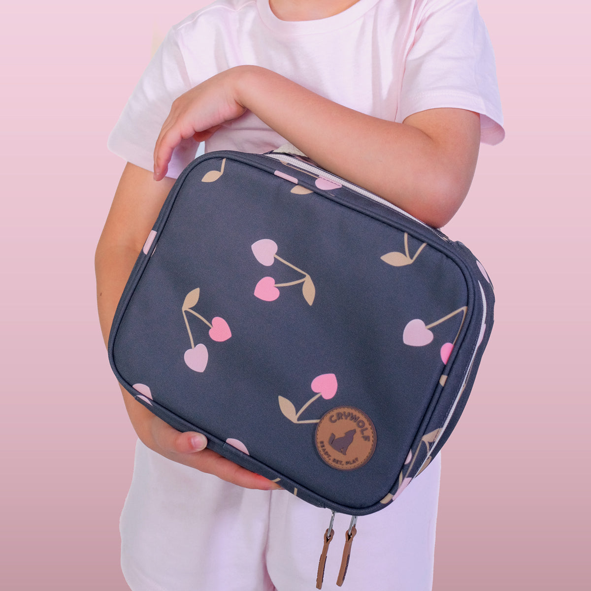 Crywolf - Everyday Lunch Bag - Cherry Hearts