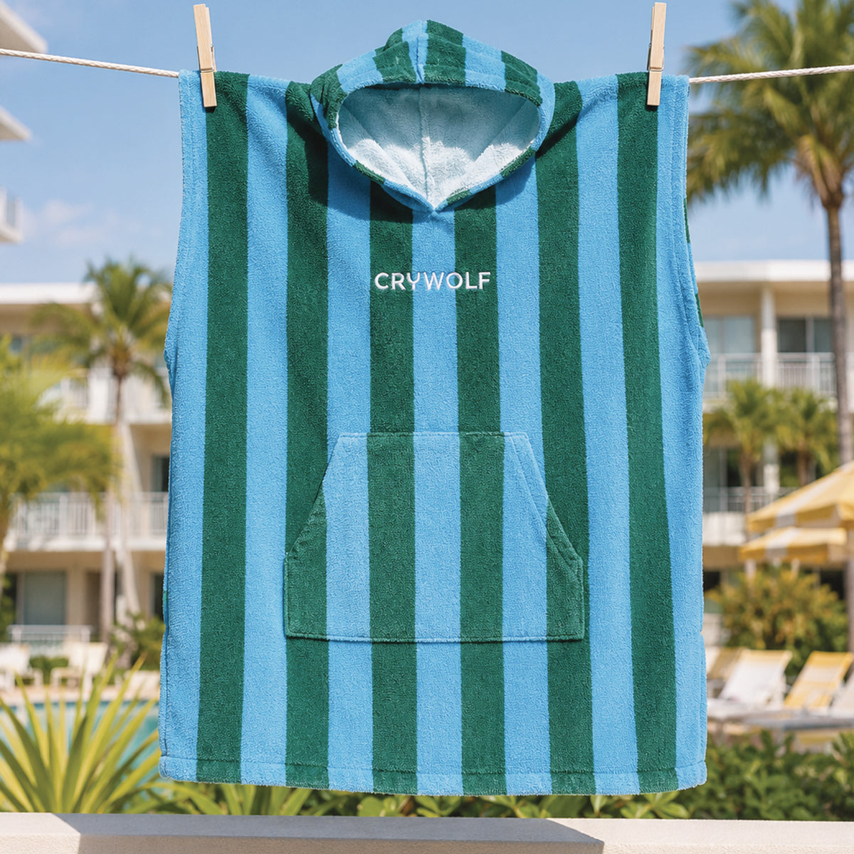 Crywolf - Hooded Towel - Deck Stripe