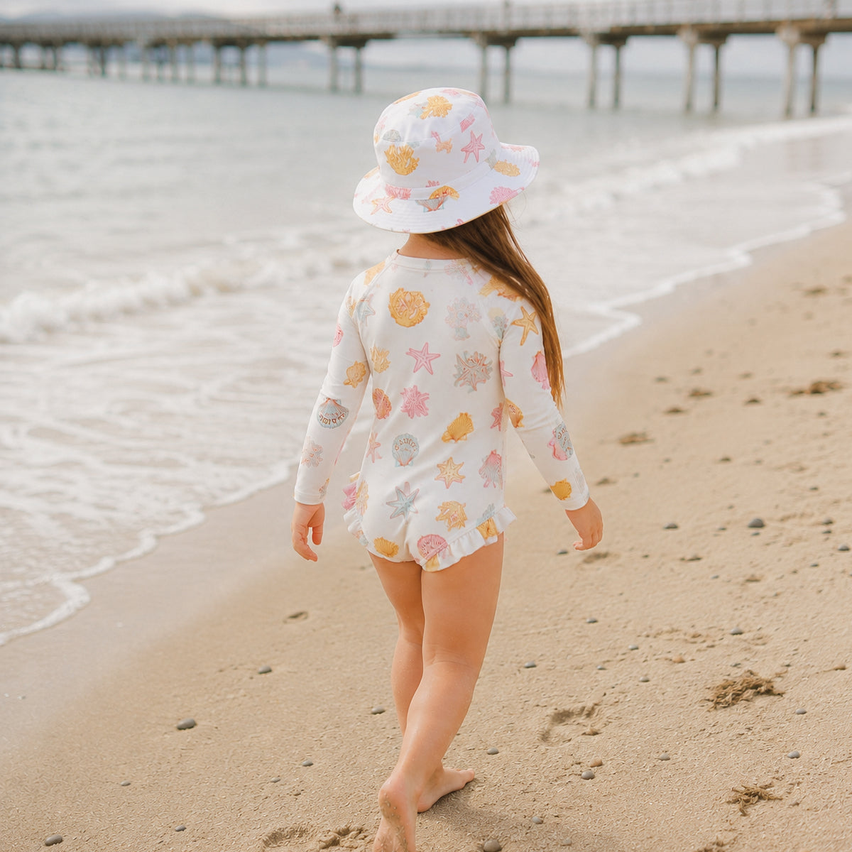 Crywolf - Baby Long Sleeve Swimsuit - Little Shell