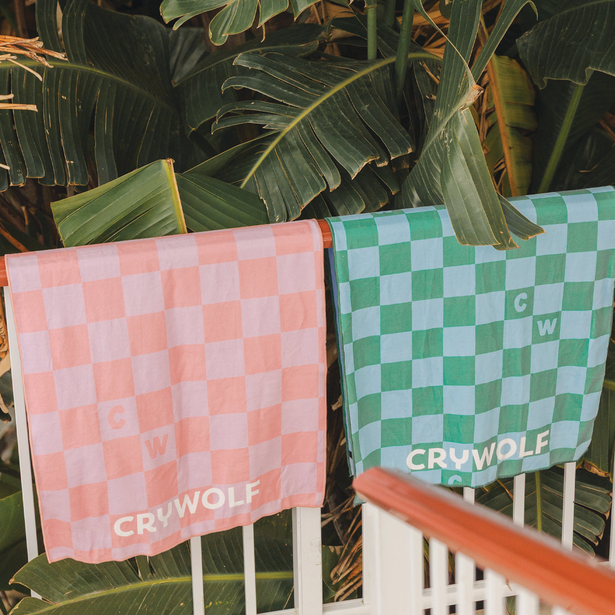 Crywolf - Rapid Dry Towel - Flamingo Check