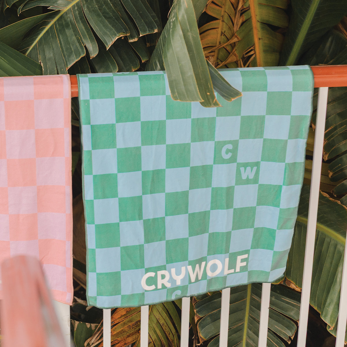 Crywolf - Rapid Dry Towel - Sea Green Check