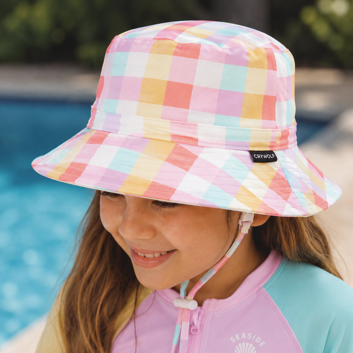 Crywolf - Swim Bucket Hat - Pop Gingham