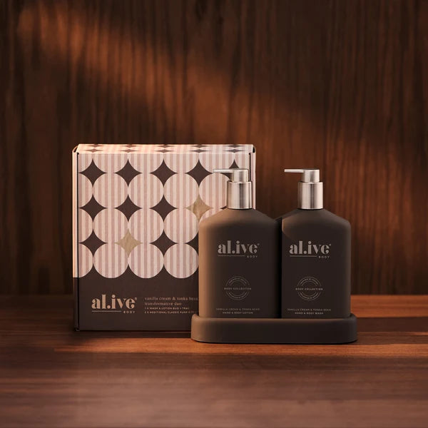 Al.ive - Transformative Wash + Lotion Duo - Vanilla Cream + Tonka Bean