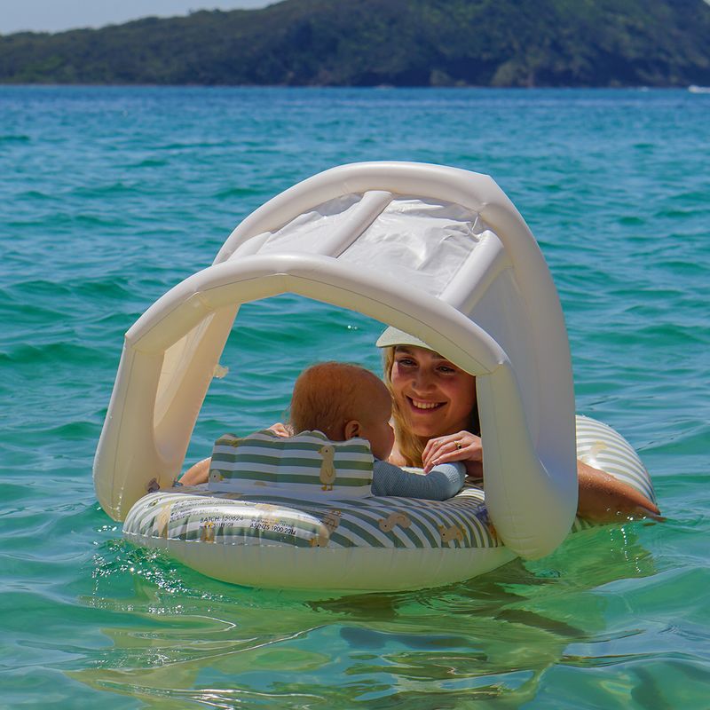 Sunnylife - Float Together Baby Seat - Duck Sage Stripe