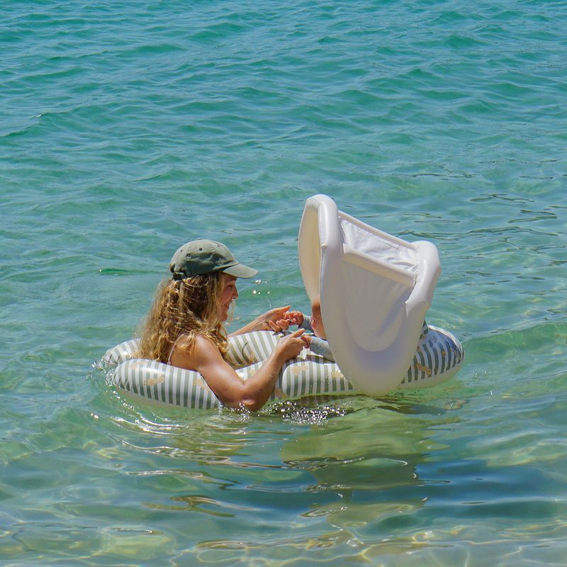 Sunnylife - Float Together Baby Seat - Duck Sage Stripe