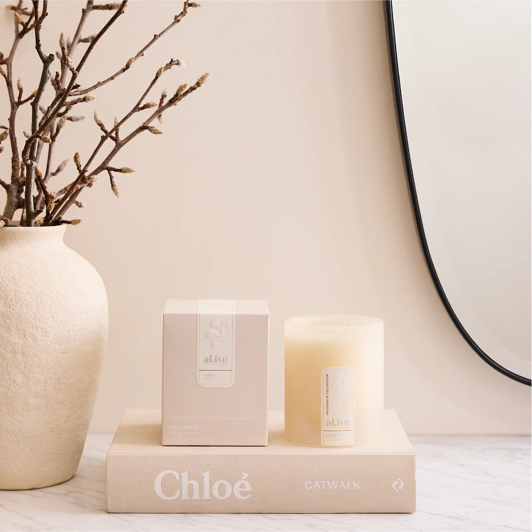 Al.ive - Soy Candle - Mango + Lychee