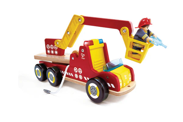 Hape - Siren + Lights Toy Fire Truck