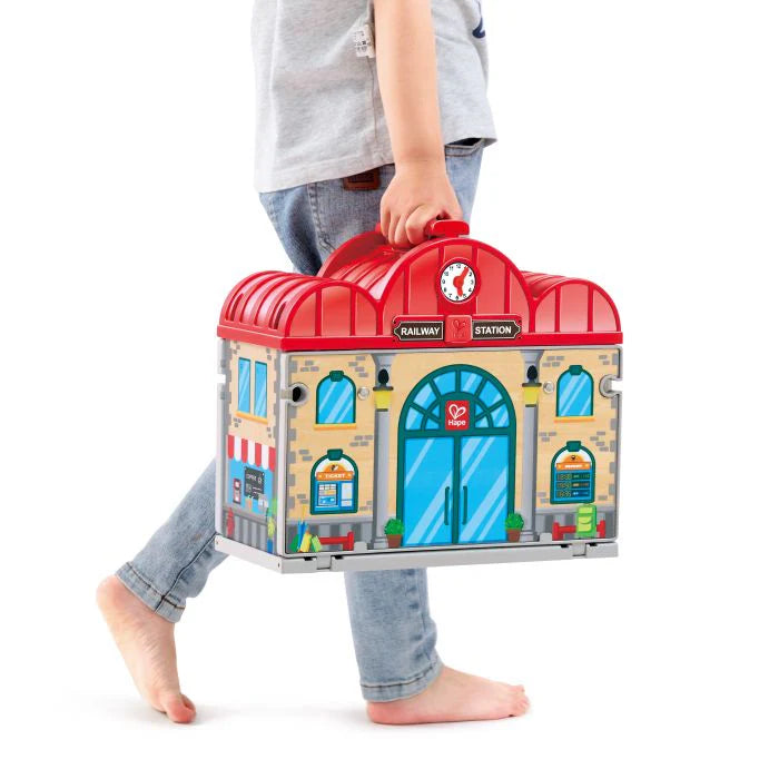 Hape - Portable Train Station Set