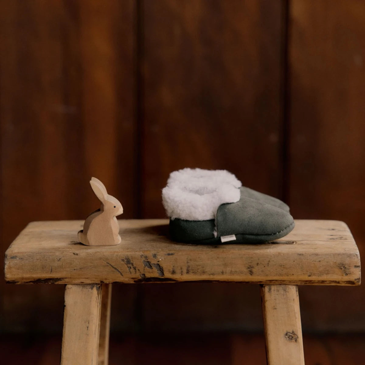 Nature Baby - Lambskin Booties - Thyme