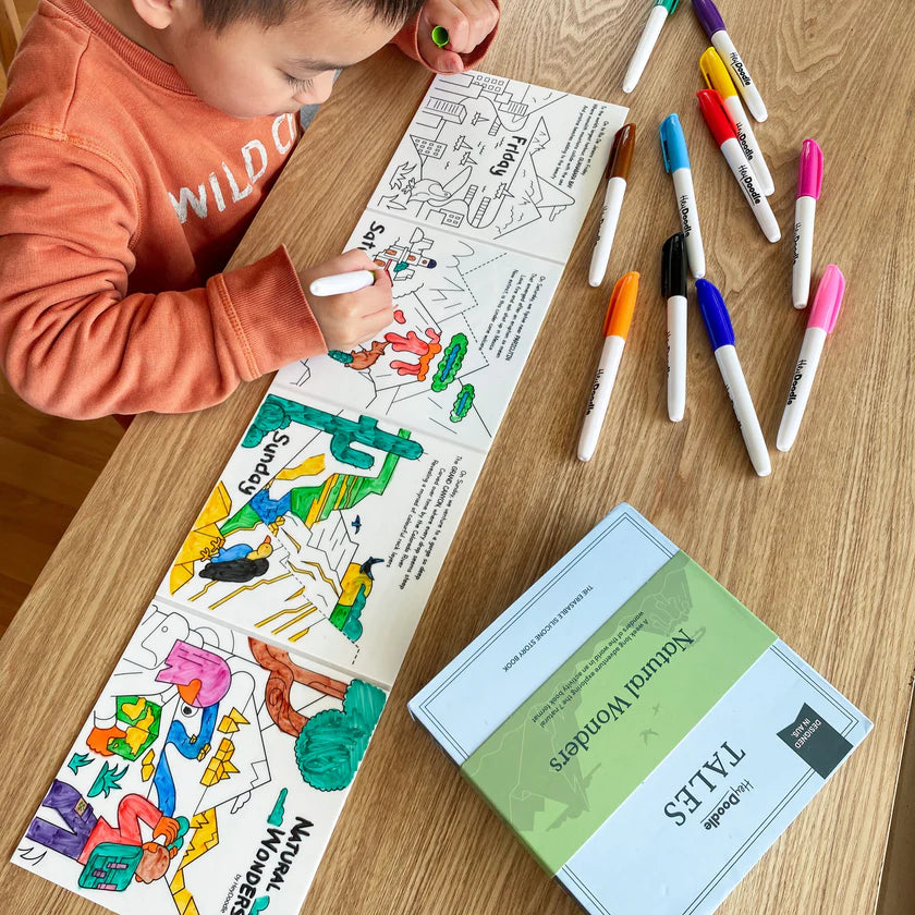 Hey Doodle - Reusable Colouring Book - Natural Wonders Tales