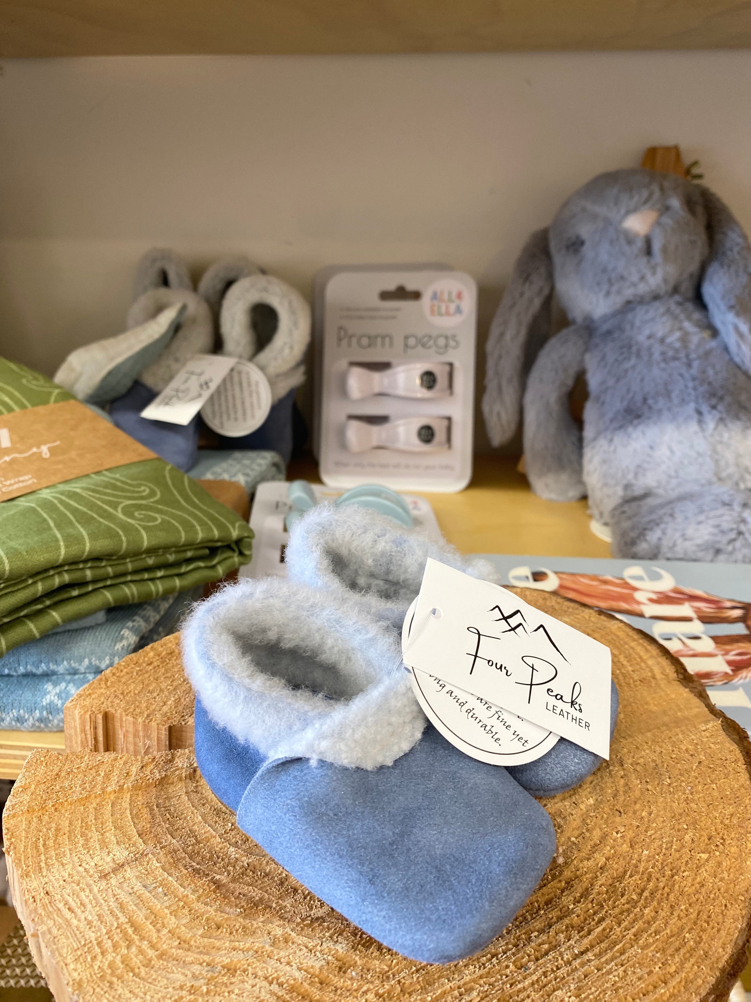 Lambskin Booties - Cornflower