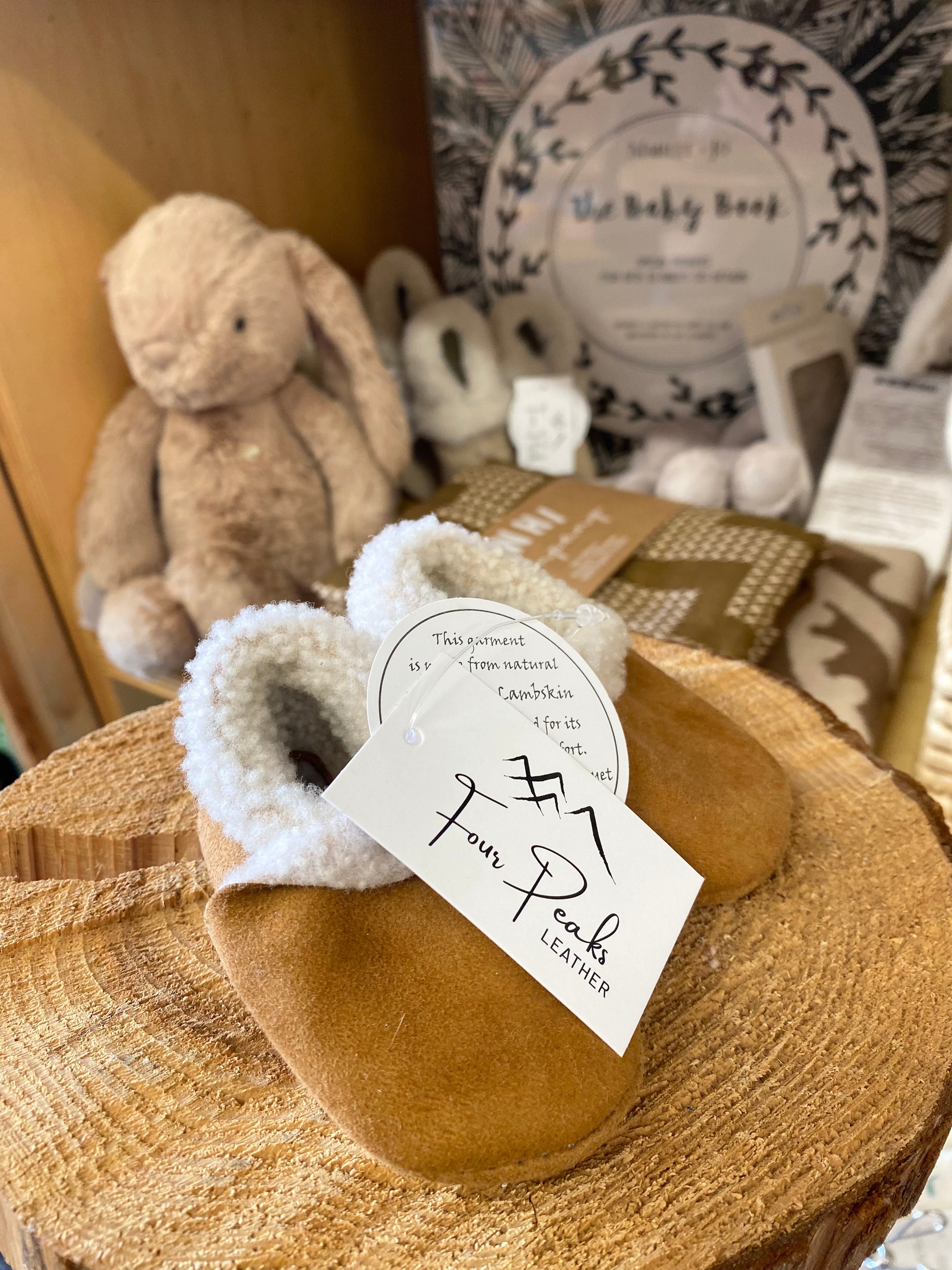 Lambskin Booties - Tan