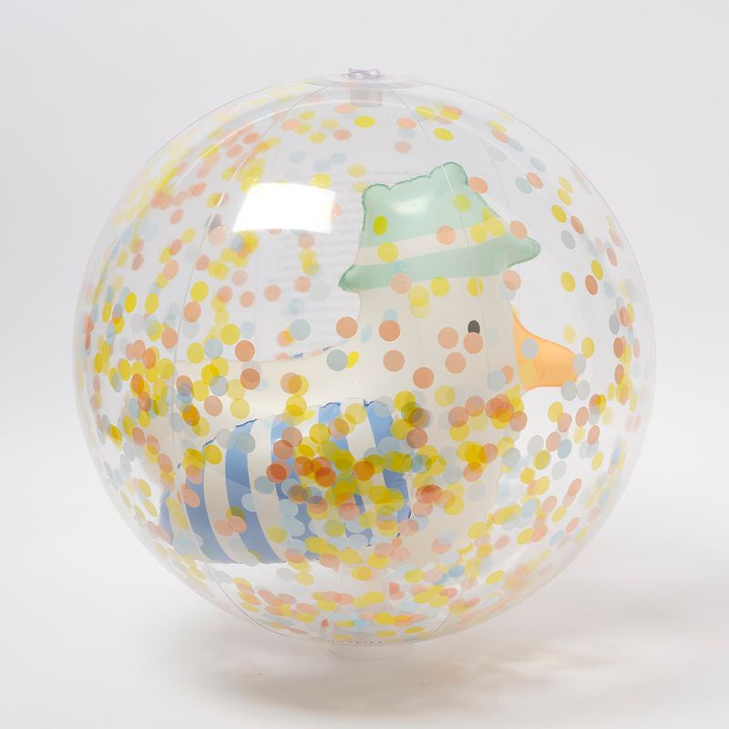 Sunnylife - 3D Inflatable Beach Ball - Sammy the Seagull Blue Stripe