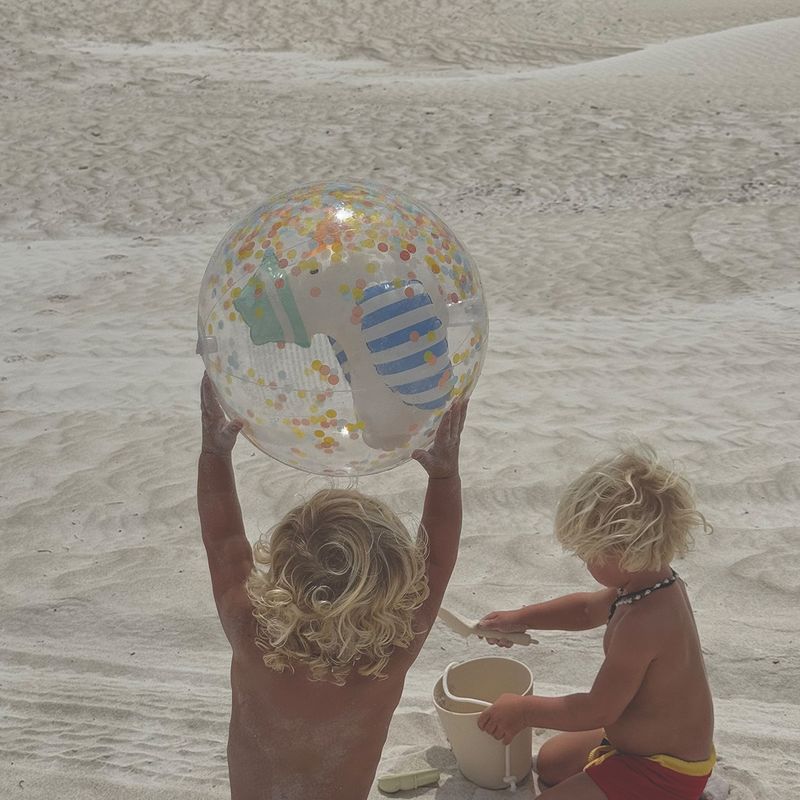 Sunnylife - 3D Inflatable Beach Ball - Sammy the Seagull Blue Stripe