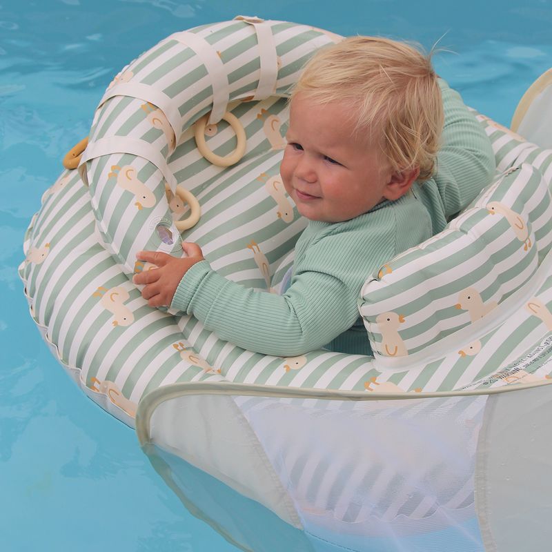 Sunnylife - Interactive Baby Float - Duck Sage Stripe