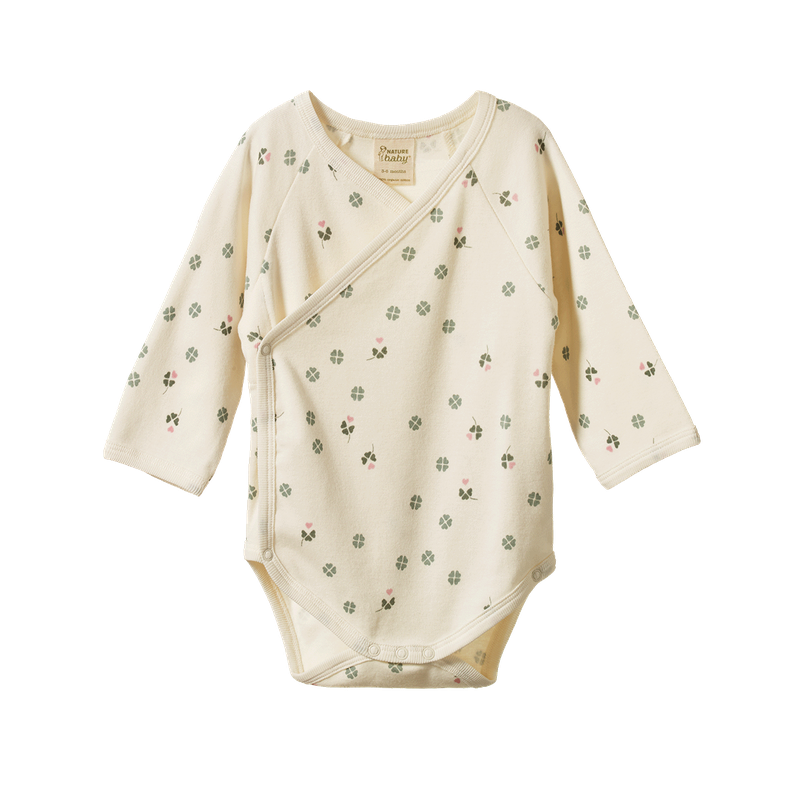 Nature Baby - L/S Kimono Bodysuit - Lucky